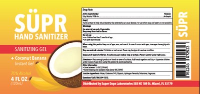 Label (120ml Coconut Banana   Sanitizer)